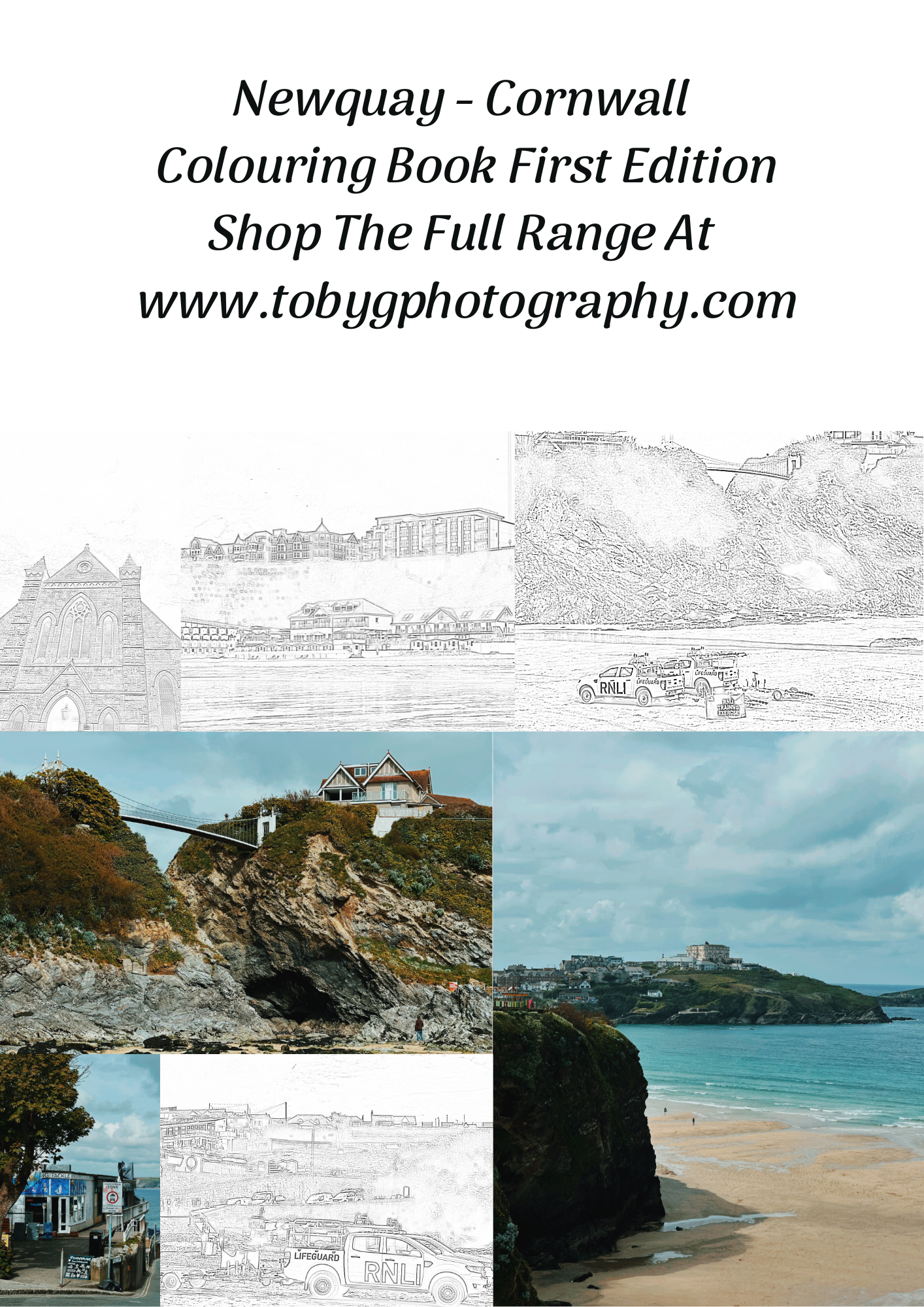 Newquay Cornwall - Colouring Book