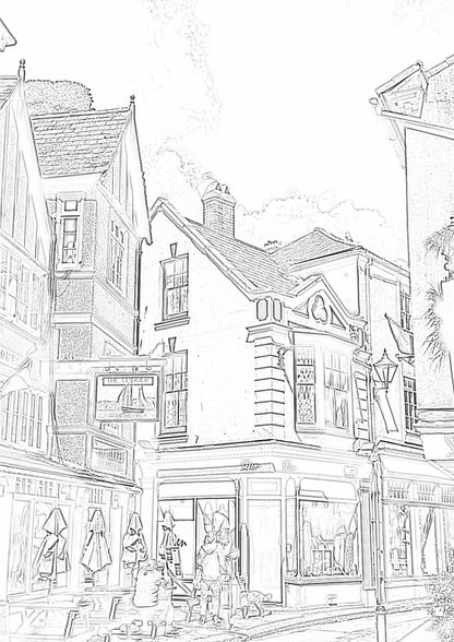 Fowey Cornwall - Colouring Book