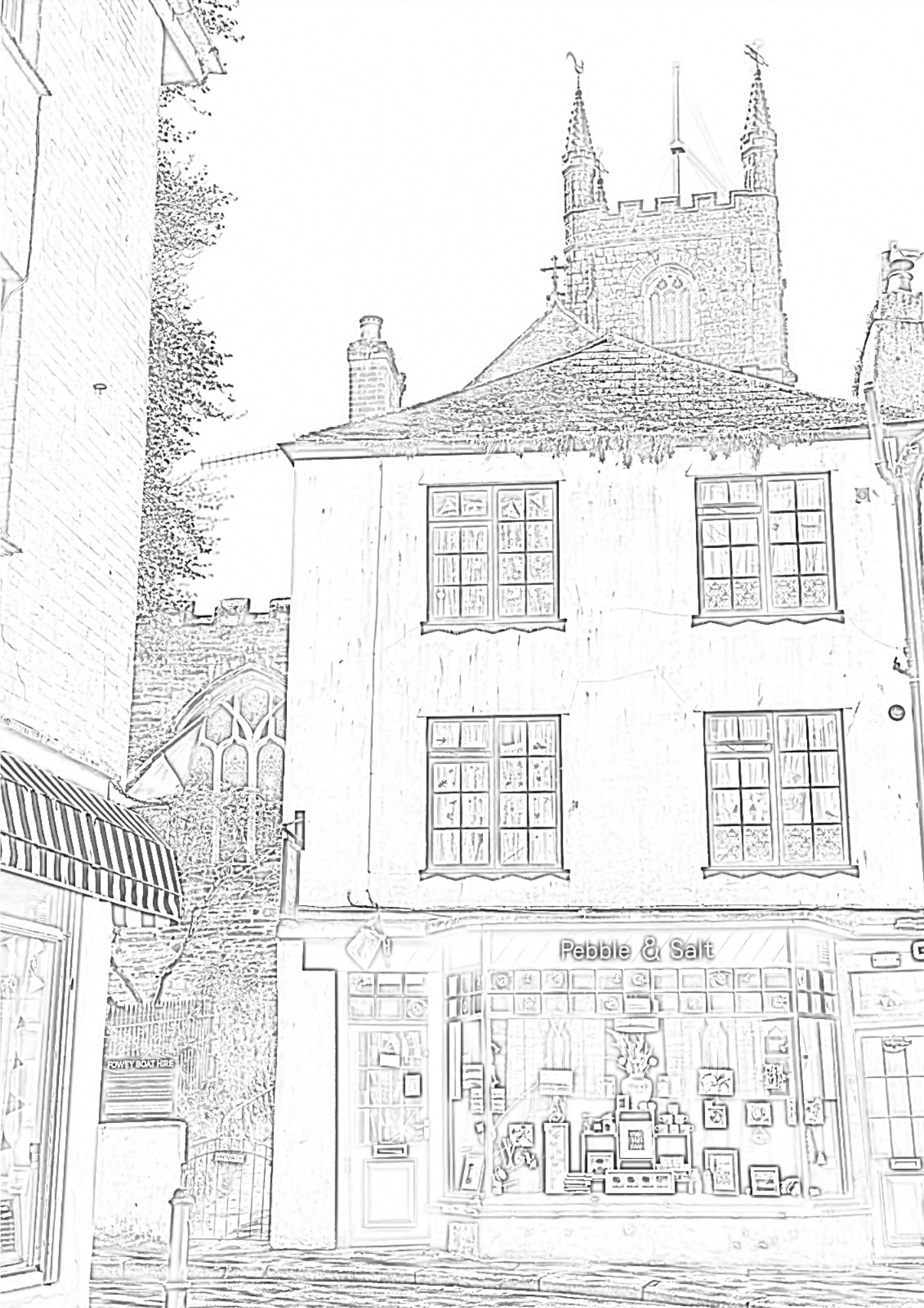 Fowey Cornwall - Colouring Book