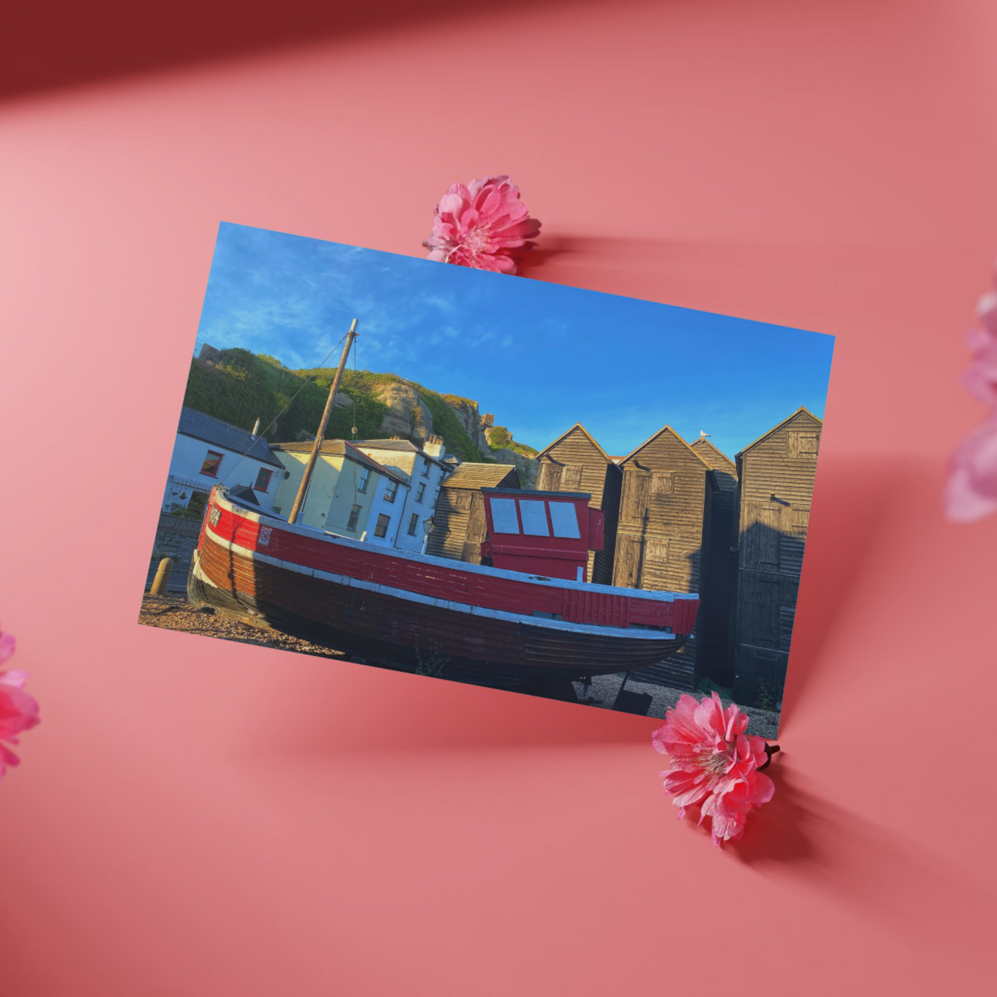 Hastings Net Huts - Postcard