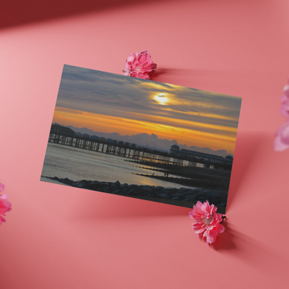 Hastings Pier Sunset - Postcard