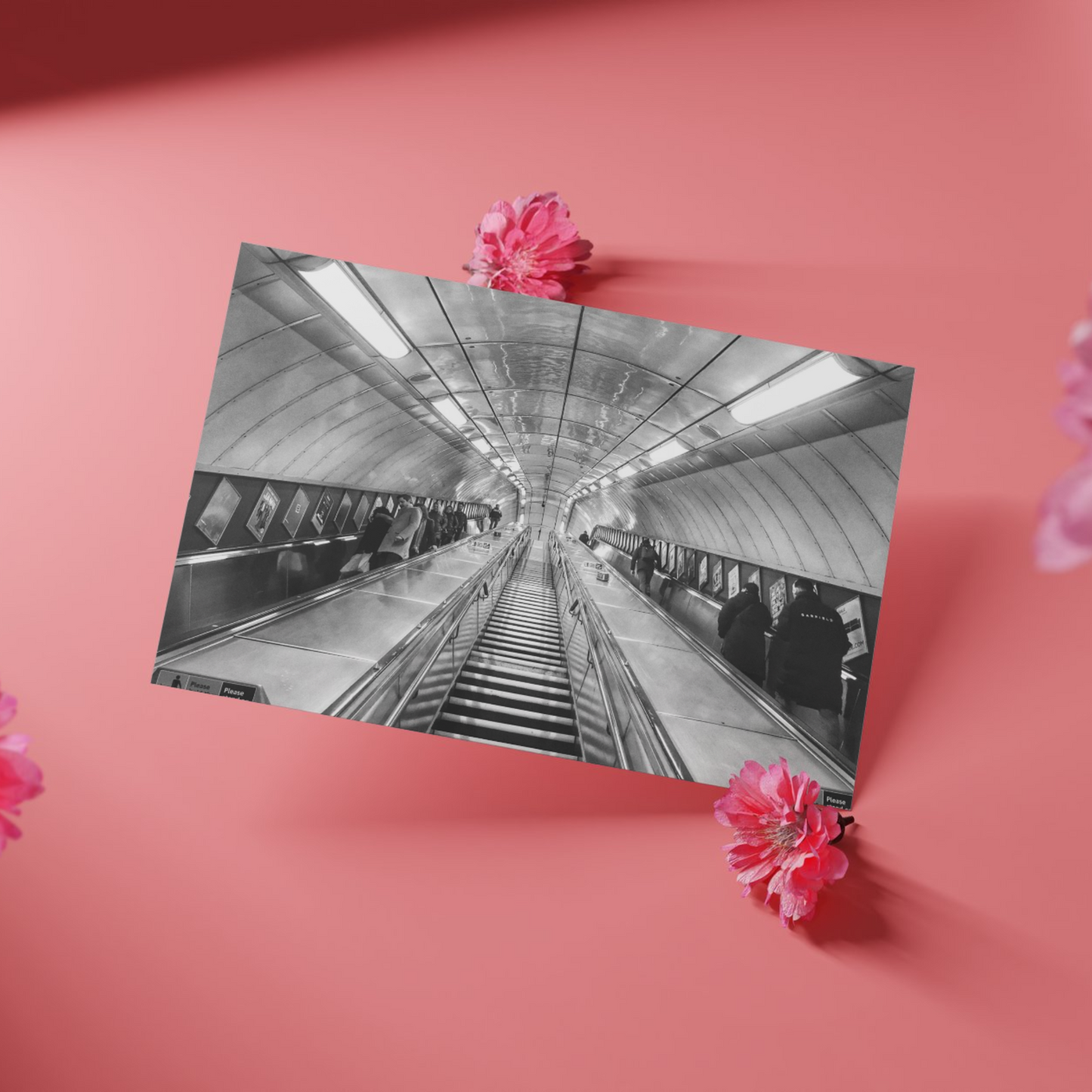 London Underground Escalator - Postcard