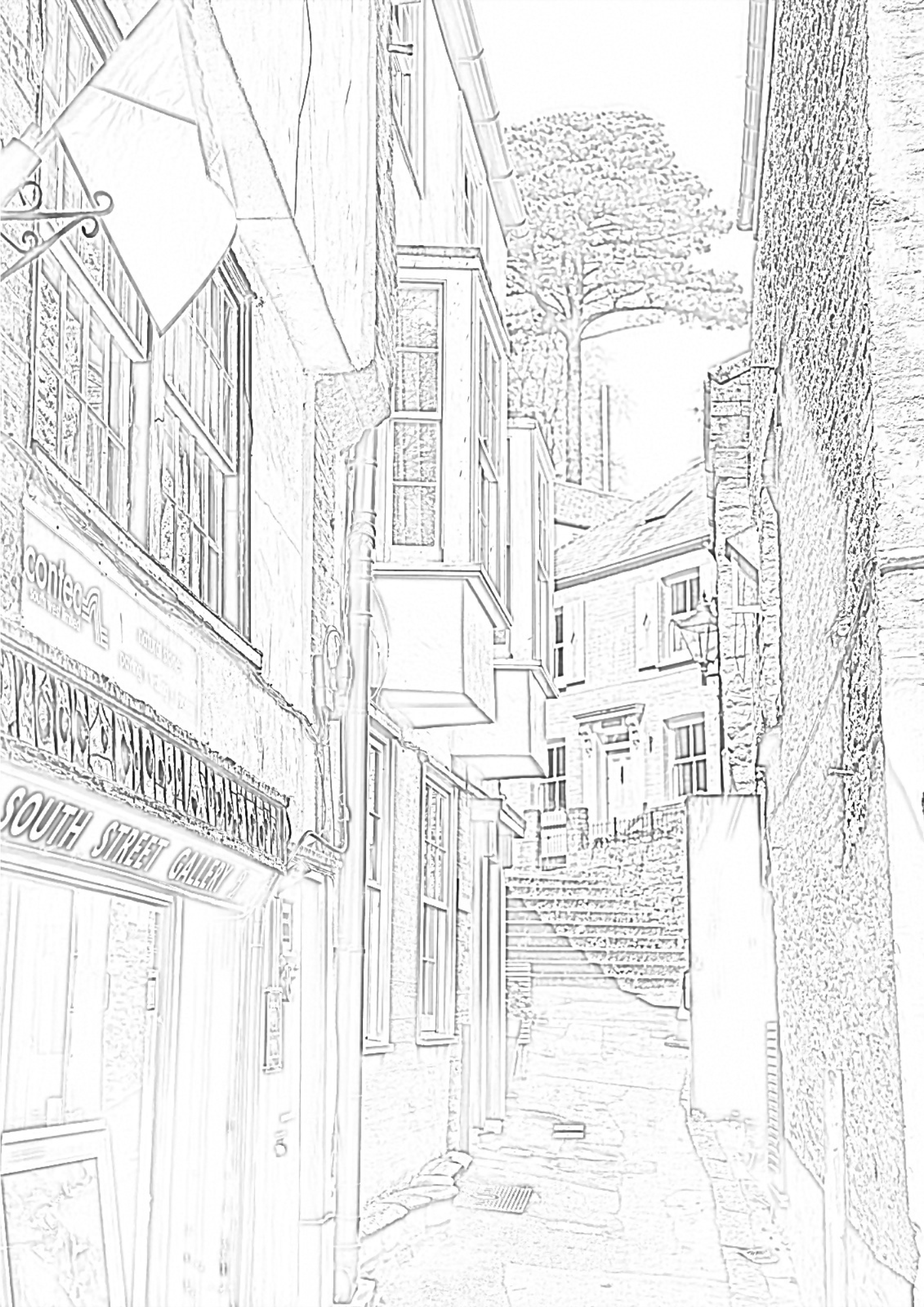 Fowey Cornwall - Colouring Book