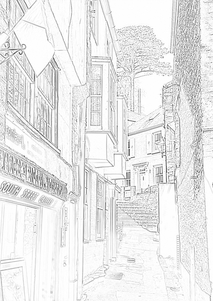 Fowey Cornwall - Colouring Book