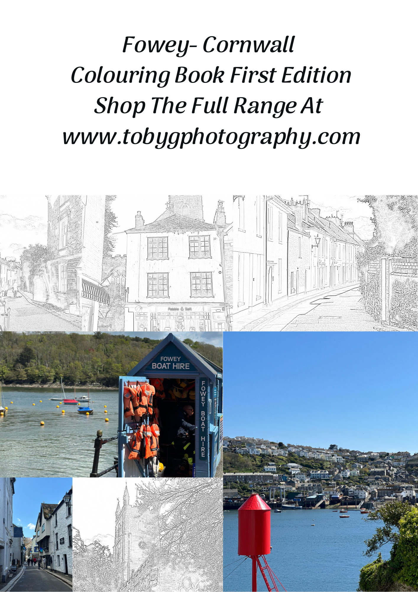 Fowey Cornwall - Colouring Book