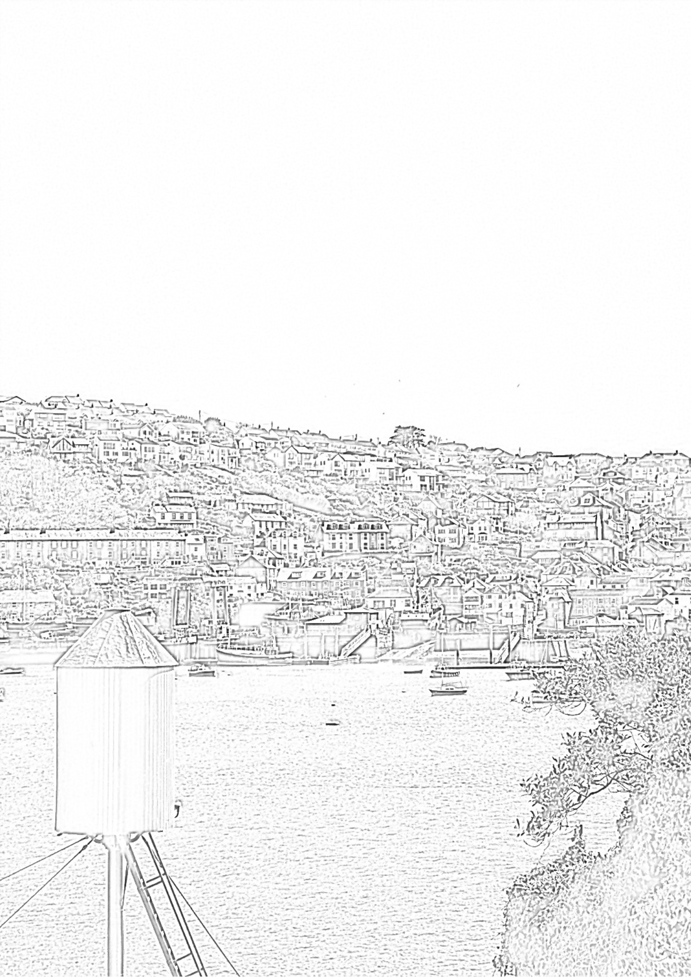 Fowey Cornwall - Colouring Book