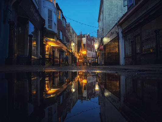 George Street Night Reflections - Print