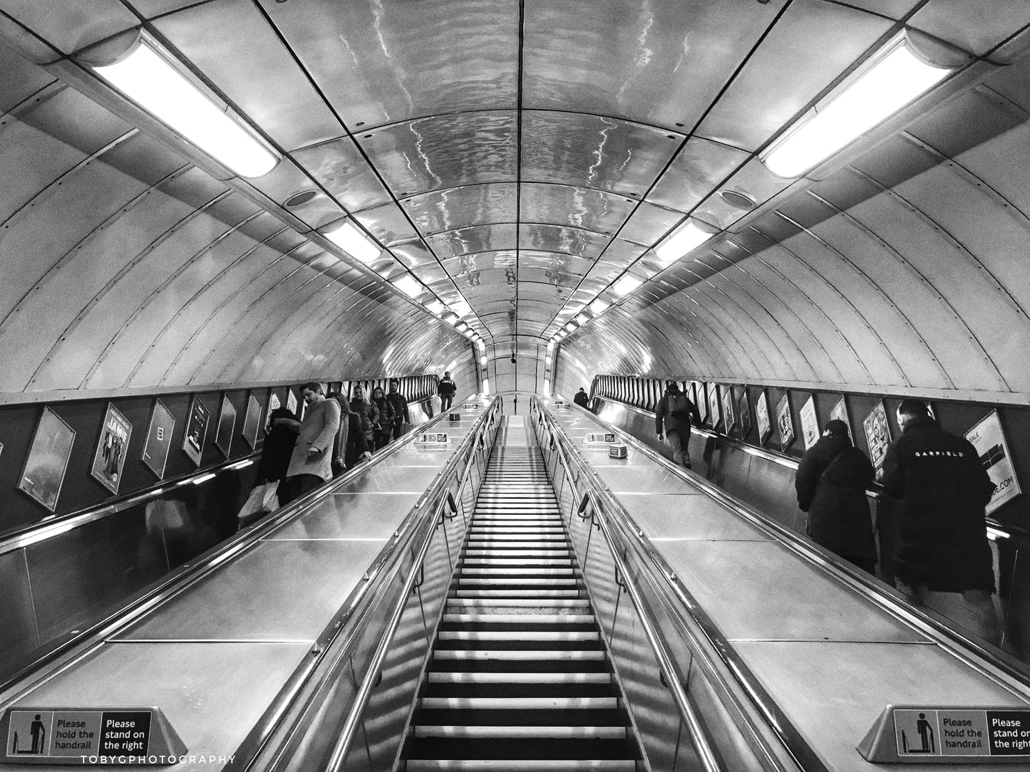 London Underground Escalator - Postcard