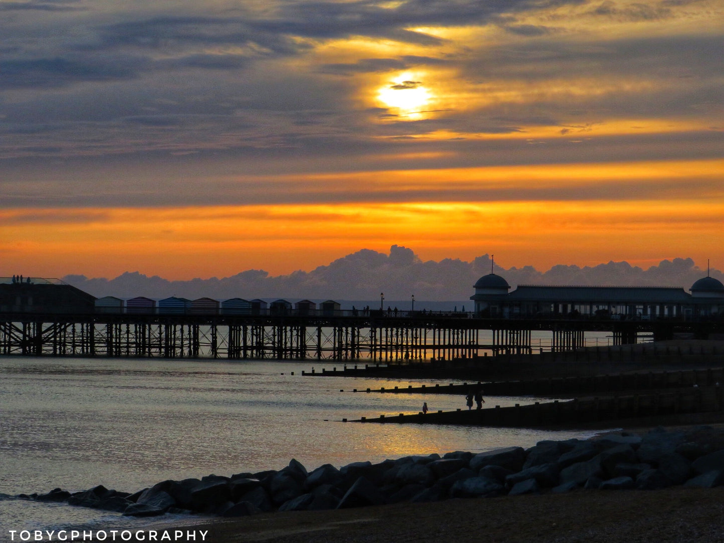 Hastings Pier Sunset - Postcard